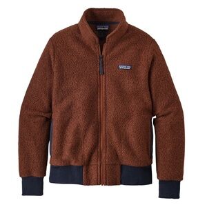 BOGO! Patagonia Woolyester Fleece Jacket Full Zip Brown Navy Medium
